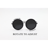 ND Varlo Light Adjustable Polarized - Black - Metal - Round - Sunglasses