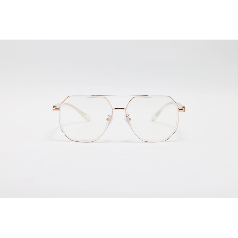 Fleur Di Lis – 6205 – Rose Gold – Acetate - Metal - Blue Cut - Double Bridge – Eyewear