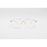 Fleur Di Lis – 6205 – Rose Gold – Acetate - Metal - Blue Cut - Double Bridge – Eyewear