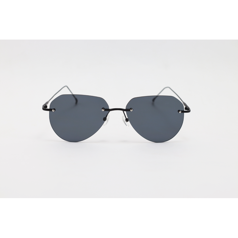 Cartier – 8372 – Black - Metal – Rimless – Sunglasses