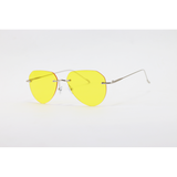 Cartier – 8372 – Silver Yellow - Metal – Rimless – Sunglasses