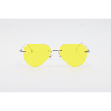 Cartier – 8372 – Silver Yellow - Metal – Rimless – Sunglasses