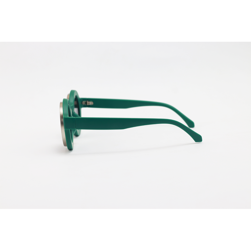 Fendi - 2268 - Green Black - Acetate - Round - Sunglasses
