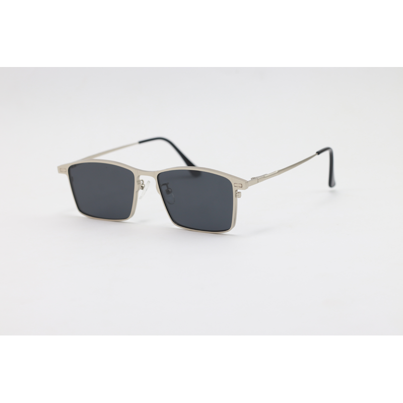 MAYBACH - 8009 - Silver - Metal - Rectangle - Dual - Attachment - Blue Cut - Polarized - Eyewear - Sunglasses