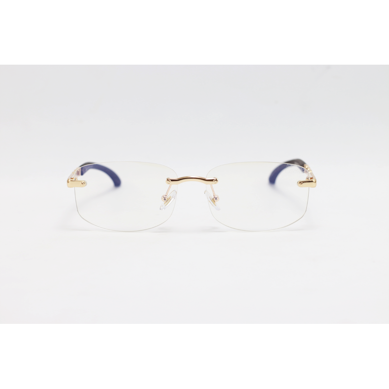 Cartier - 3176 - Golden - Metal - Rimless - Blue Cut - Rectangle - Eyewear