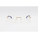 Cartier - 3176 - Golden - Metal - Rimless - Blue Cut - Rectangle - Eyewear