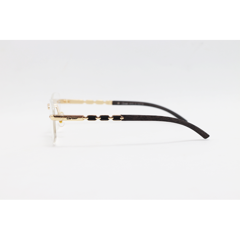 Cartier - 3176 - Golden - Metal - Rimless - Blue Cut - Rectangle - Eyewear