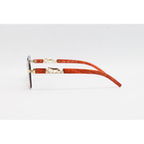 Cartier - 22512 - Wooden Golden Blue Havana - Metal - Rimless - Rectangle - Sunglasses