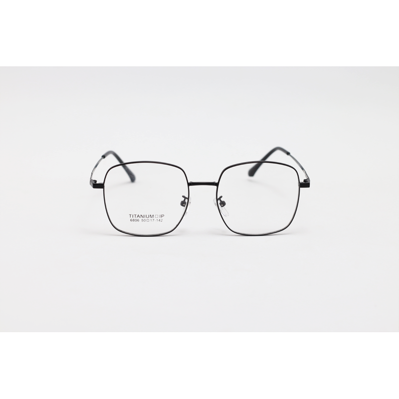 Metal - 6806 - Black - Square - Eyewear