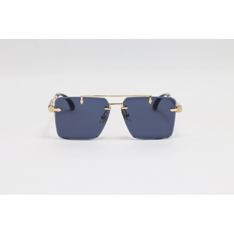 Chopard - 3171 - Golden Black - Metal - Rectangle - Double Bridge - Rimless - Sunglasses