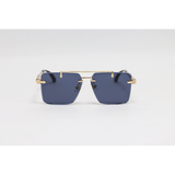 Chopard - 3171 - Golden Black - Metal - Rectangle - Double Bridge - Rimless - Sunglasses