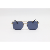 Louis Vuitton - 3152 - Golden Black - Metal - Double Bridge - Rectangle - Rimless - Sunglasses