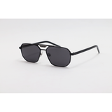 Prada - SPR58Y - Black - Metal - Rectangle - Double Bridge - Sunglasses