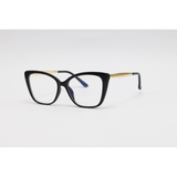 Dior - 92313 - Golden Black - Acetate - Metal - Blue Cut - Cat Eye - Eyewear