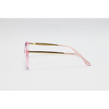 Dior - 92313 - Golden Pink Blue Translucent - Acetate - Metal - Blue Cut - Cat Eye - Eyewear