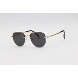 David Beckham - 2846 - Golden Black - Metal - Double Bridge - Half Rim - Square - Sunglasses