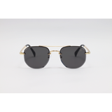 David Beckham - 2846 - Golden Black - Metal - Double Bridge - Half Rim - Square - Sunglasses