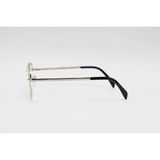 David Beckham - 2846 - Silver - Metal - Blue Cut - Double Bridge - Half Rim - Square - Eyewear