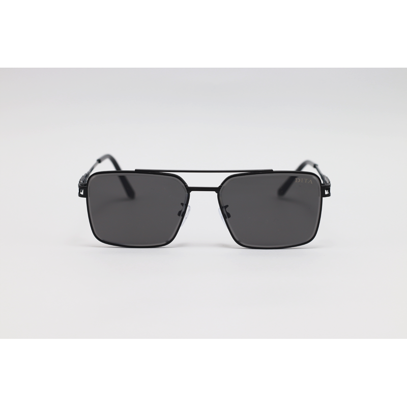 Dita - 2857 - Black - Metal - Double Bridge - Rectangle - Sunglasses