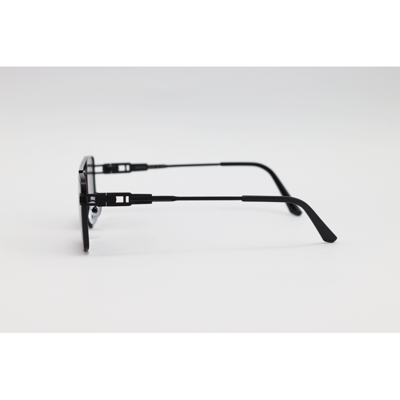 Dita - 2857 - Black - Metal - Double Bridge - Rectangle - Sunglasses