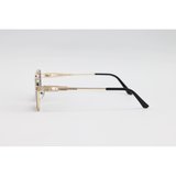 Dita - 2857 - Golden Black - Metal - Double Bridge - Rectangle - Sunglasses