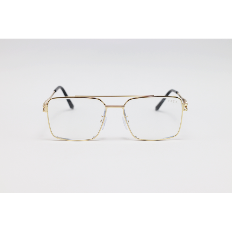 Dita - 2857 - Golden - Metal - Blue Cut - Double Bridge - Rectangle - Eyewear