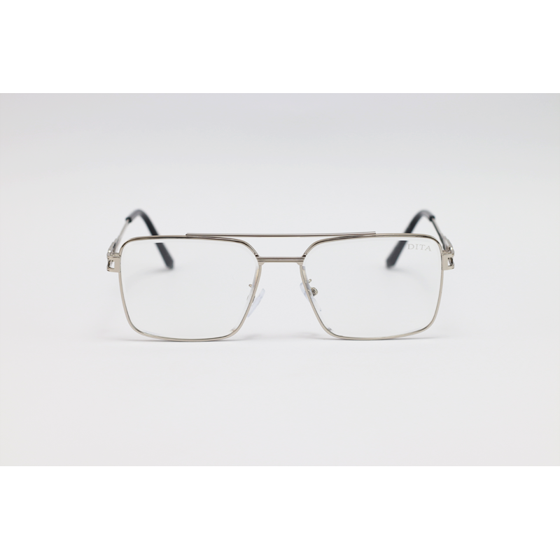 Dita - 2857 - Silver - Metal - Blue Cut - Double Bridge - Rectangle - Eyewear