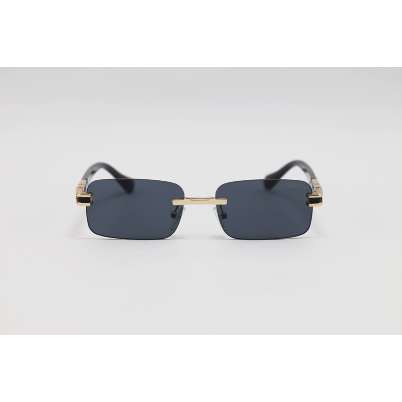 Dita - 98005 - Golden Black - Acetate - Metal - Rimless - Rectangle - Sunglasses