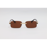 Dita - 98005 - Golden Brown - Acetate - Metal - Rimless - Rectangle - Sunglasses