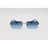Dita - 98005 - Silver Blue Gradient - Acetate - Metal - Rimless - Rectangle - Sunglasses