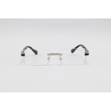 Dita - 98005 - Silver Black - Acetate - Metal - Blue Cut - Rimless - Rectangle - Eyewear