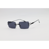 Fleur Di Lis - 98063 - Black - Metal - Rimless - Rectangle - Sunglasses