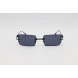 Fleur Di Lis - 98063 - Black - Metal - Rimless - Rectangle - Sunglasses