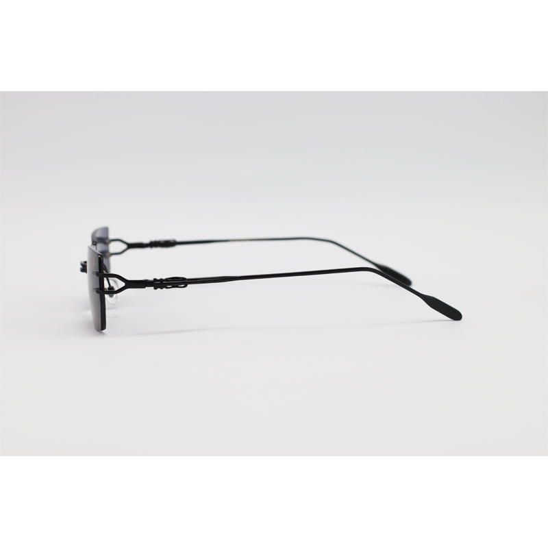 Fleur Di Lis - 98063 - Black - Metal - Rimless - Rectangle - Sunglasses