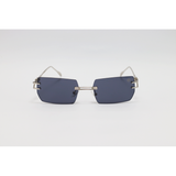 Fleur Di Lis - 98063 - Silver Black - Metal - Rimless - Rectangle - Sunglasses
