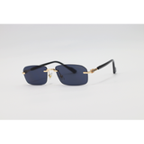 Gucci - 3012 - Golden Black - Metal - Rimless - Rectangle - Sunglasses