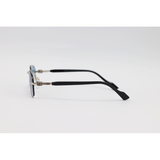 Gucci - 3012 - Silver Blue Gradient - Metal - Rimless - Rectangle - Sunglasses