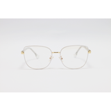 Miu Miu - 82025 - Golden White - Metal - Blue Cut - Cat Eye - Eyewear