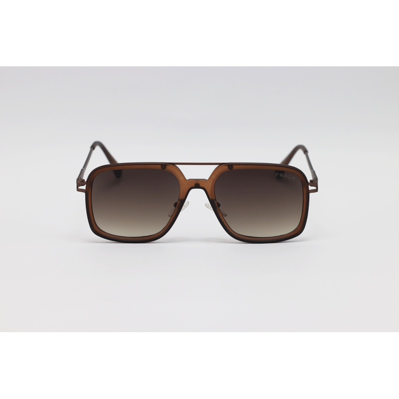 Prada - 2A831 - Brown Gradient - Metal - Double Bridge - Aviator - Sunglasses