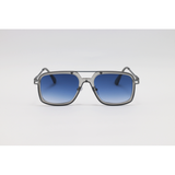 Prada - 2A831 - Grey Translucent Blue Gradient - Metal - Double Bridge - Aviator - Sunglasses