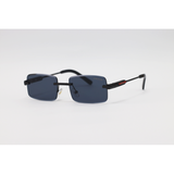 Prada - 5G74 - Black - Metal - Rimless - Rectangle - Sunglasses
