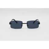 Prada - 5G74 - Black - Metal - Rimless - Rectangle - Sunglasses