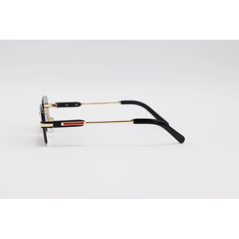 Prada - 5G74 - Golden Black Gradient - Metal - Rimless - Rectangle - Sunglasses