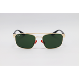 Ray Ban - 3715 - Golden Green - Metal - Double Bridge - Rectangle - Sunglasses
