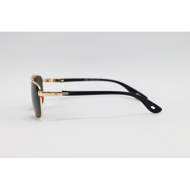 Ray Ban - 3715 - Golden Green - Metal - Double Bridge - Rectangle - Sunglasses
