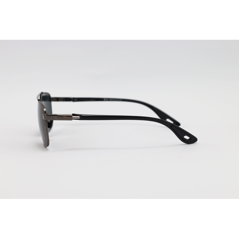 Ray Ban - 3715 - Gun Metallic Black - Metal - Double Bridge - Rectangle - Sunglasses
