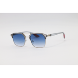 Ray Ban -  - Grey Translucent Blue Gradient - Acetate - Metal - Double Bridge - Rectangle - Sunglasses