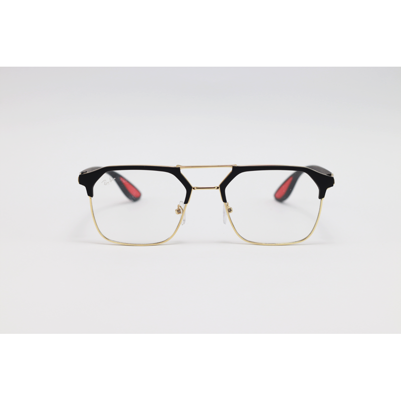 Ray Ban -  - Golden Black - Acetate - Metal - Blue Cut - Double Bridge - Rectangle - Eyewear