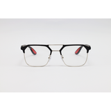 Ray Ban - - Silver Black - Acetate - Metal - Blue Cut - Double Bridge - Rectangle - Eyewear