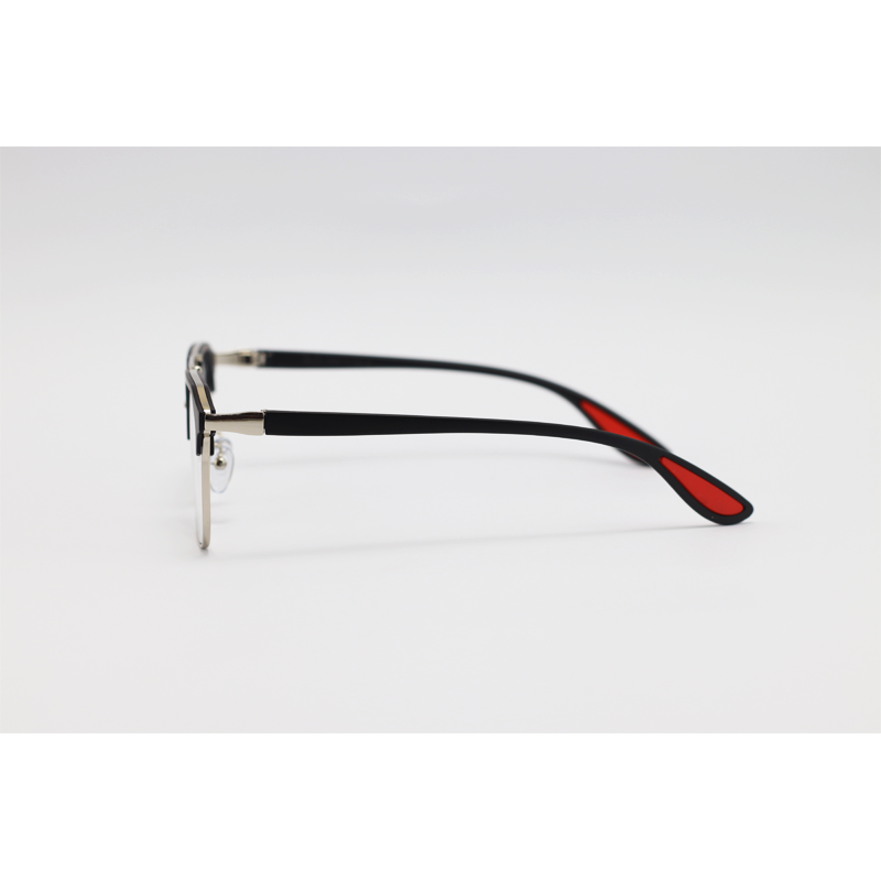 Ray Ban - - Silver Black - Acetate - Metal - Blue Cut - Double Bridge - Rectangle - Eyewear